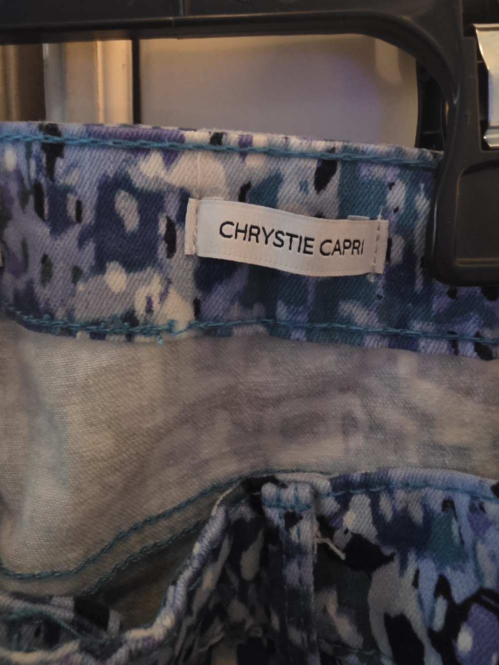 Nine West Blue Multi-Pattern Capris - Picture 6 of 7